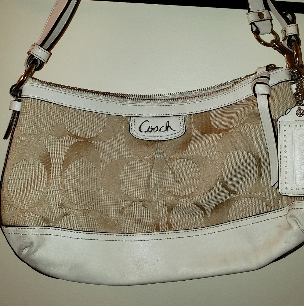 Coach Park Signature EW Khaki/Ivory Duffle Bag